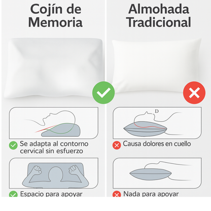 Cushion Memory® – Cojín Ergonómico para Cuello y Espalda
